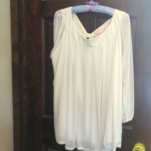 Sparkling polyester lined dressy blouse